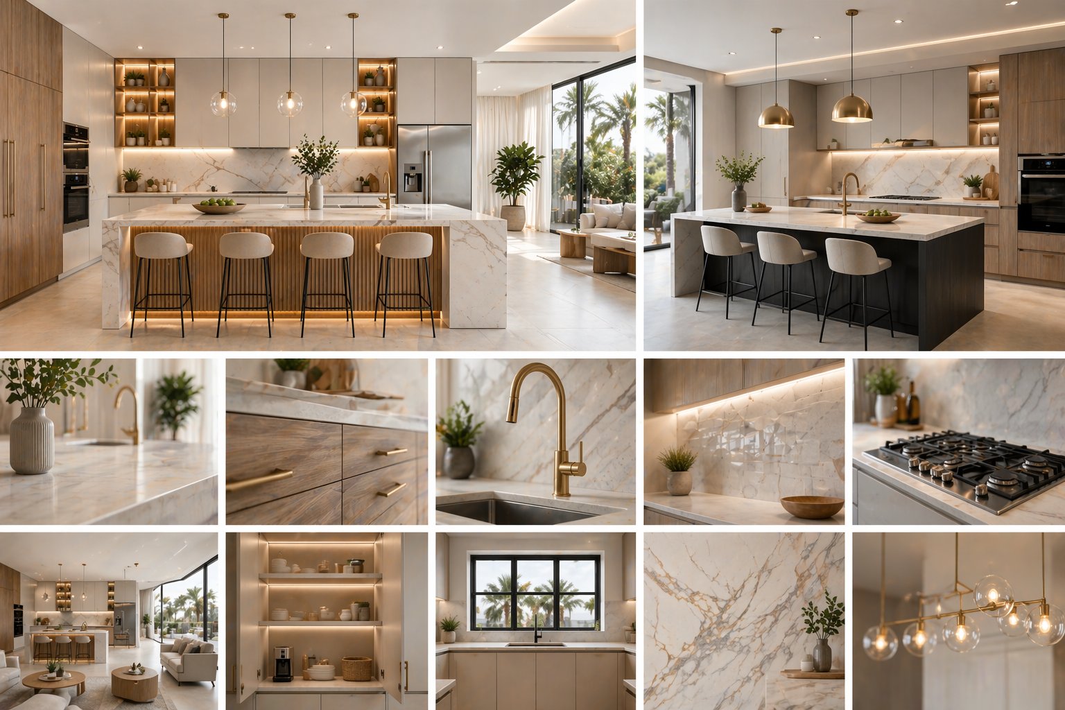 Luxury Miramar kitchen remodeling collage